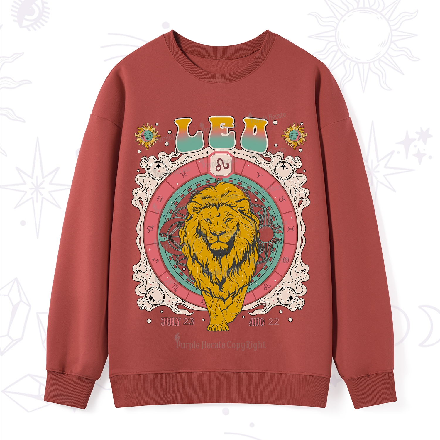 Purplehecate Leo Cosmic Zodiac Sweatshirt