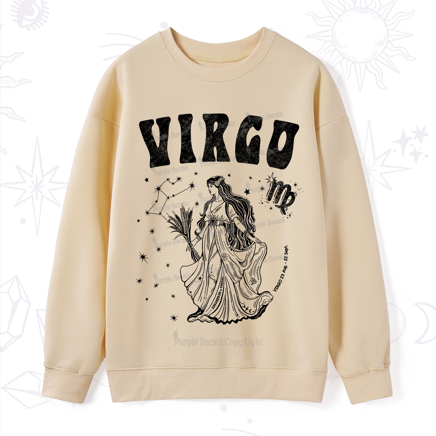 Purplehecate Virgo Starshine Zodiac Sweatshirt