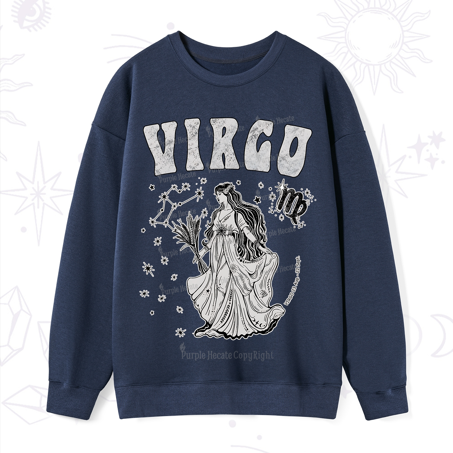 Purplehecate Virgo Starshine Zodiac Sweatshirt