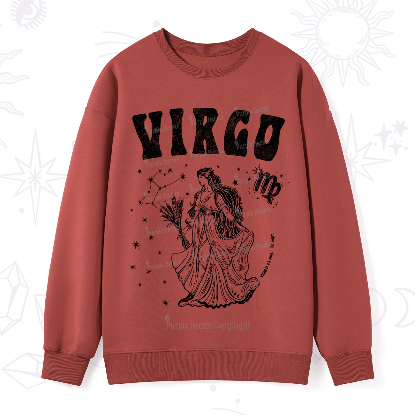 Purplehecate Virgo Starshine Zodiac Sweatshirt