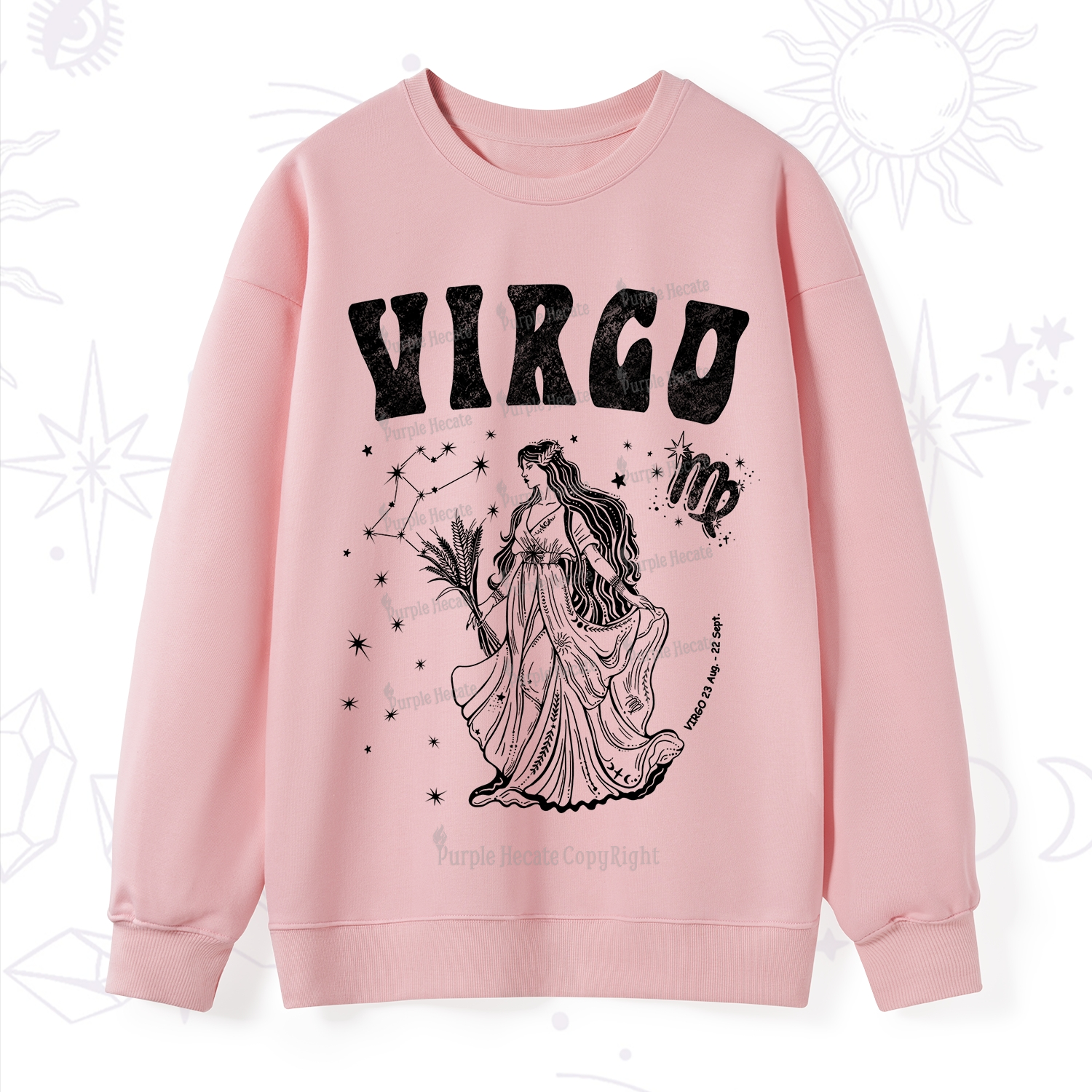 Purplehecate Virgo Starshine Zodiac Sweatshirt