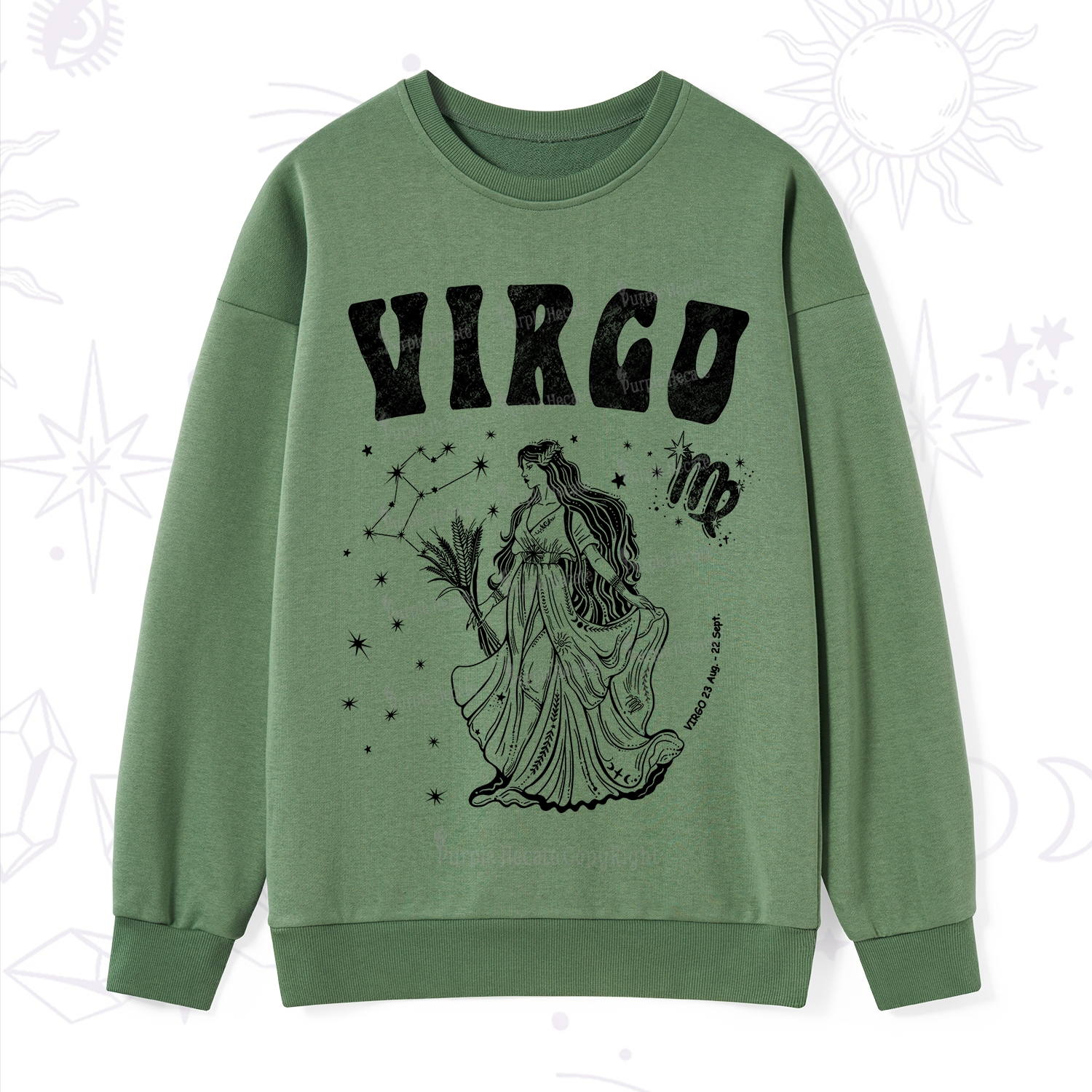 Purplehecate Virgo Starshine Zodiac Sweatshirt