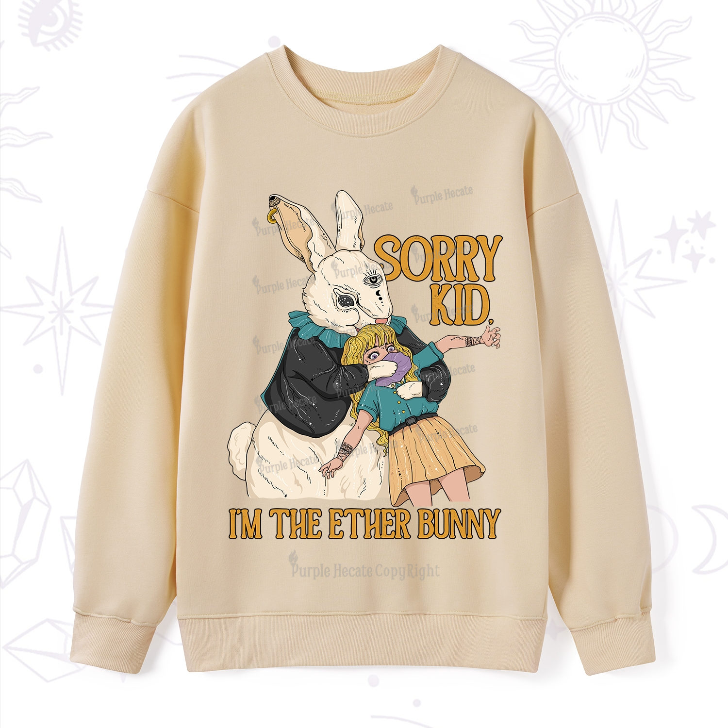 Purplehecate Sorry Kid I'm Easter Bunny Sweatshirt