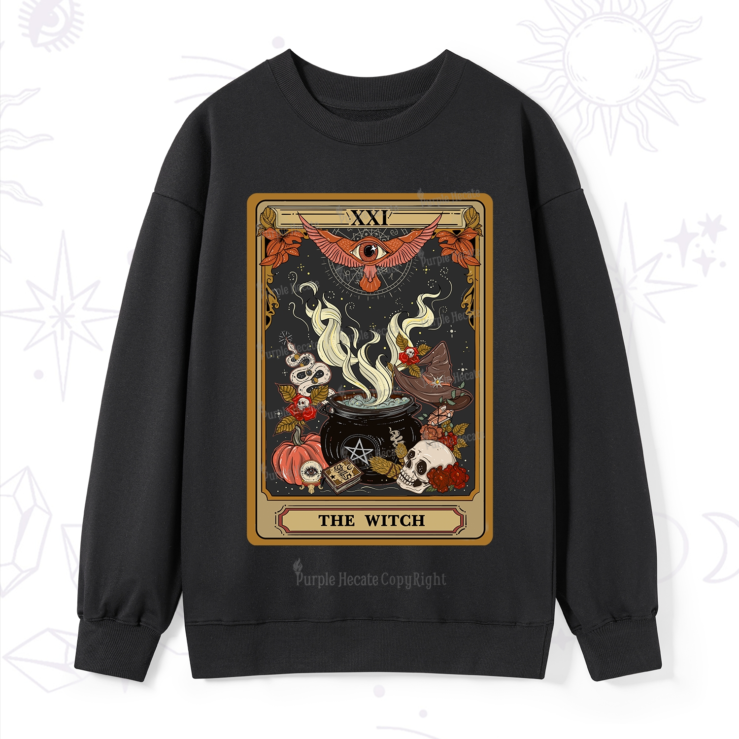 Purplehecate The Witch Magical Tarot Sweatshirt