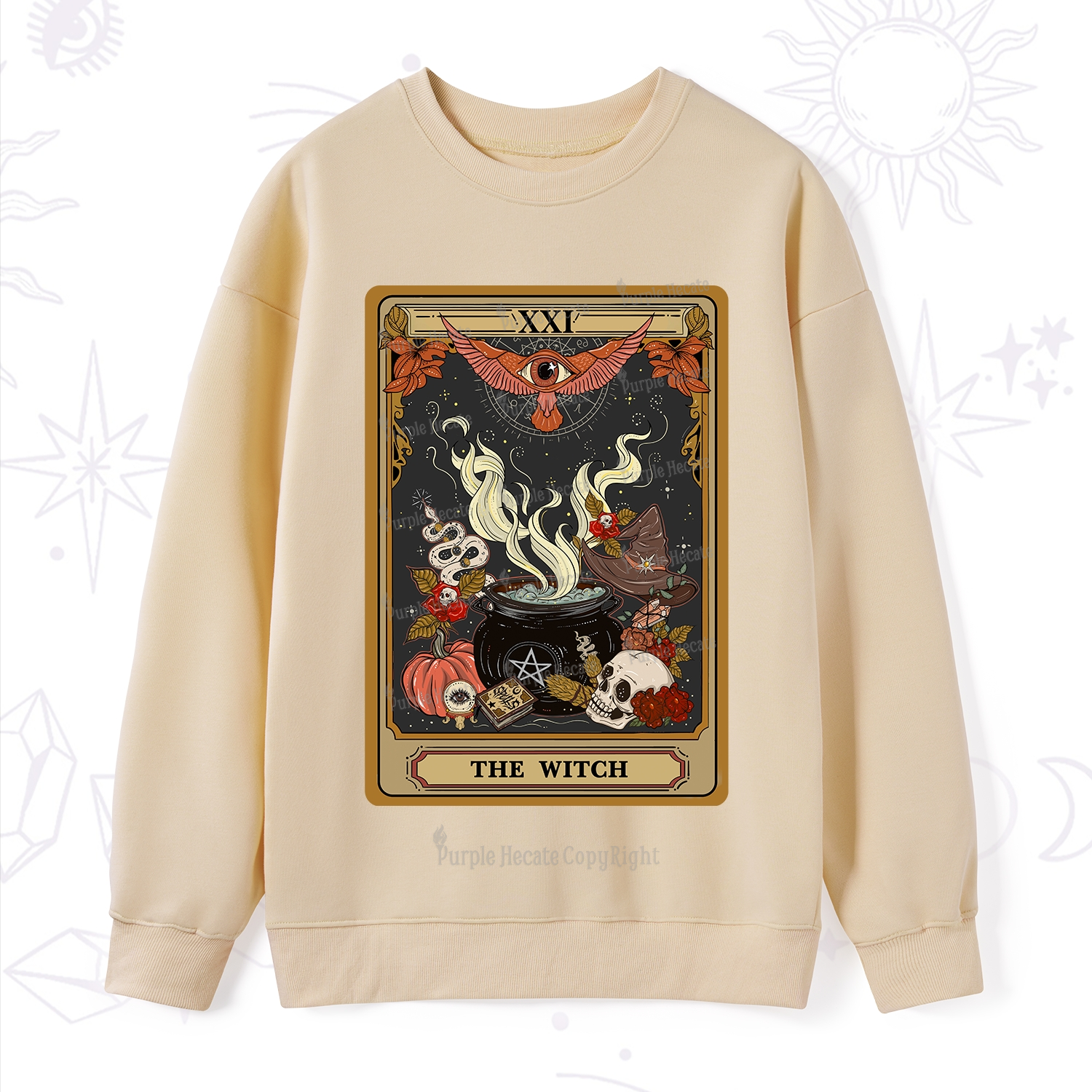 Purplehecate The Witch Magical Tarot Sweatshirt