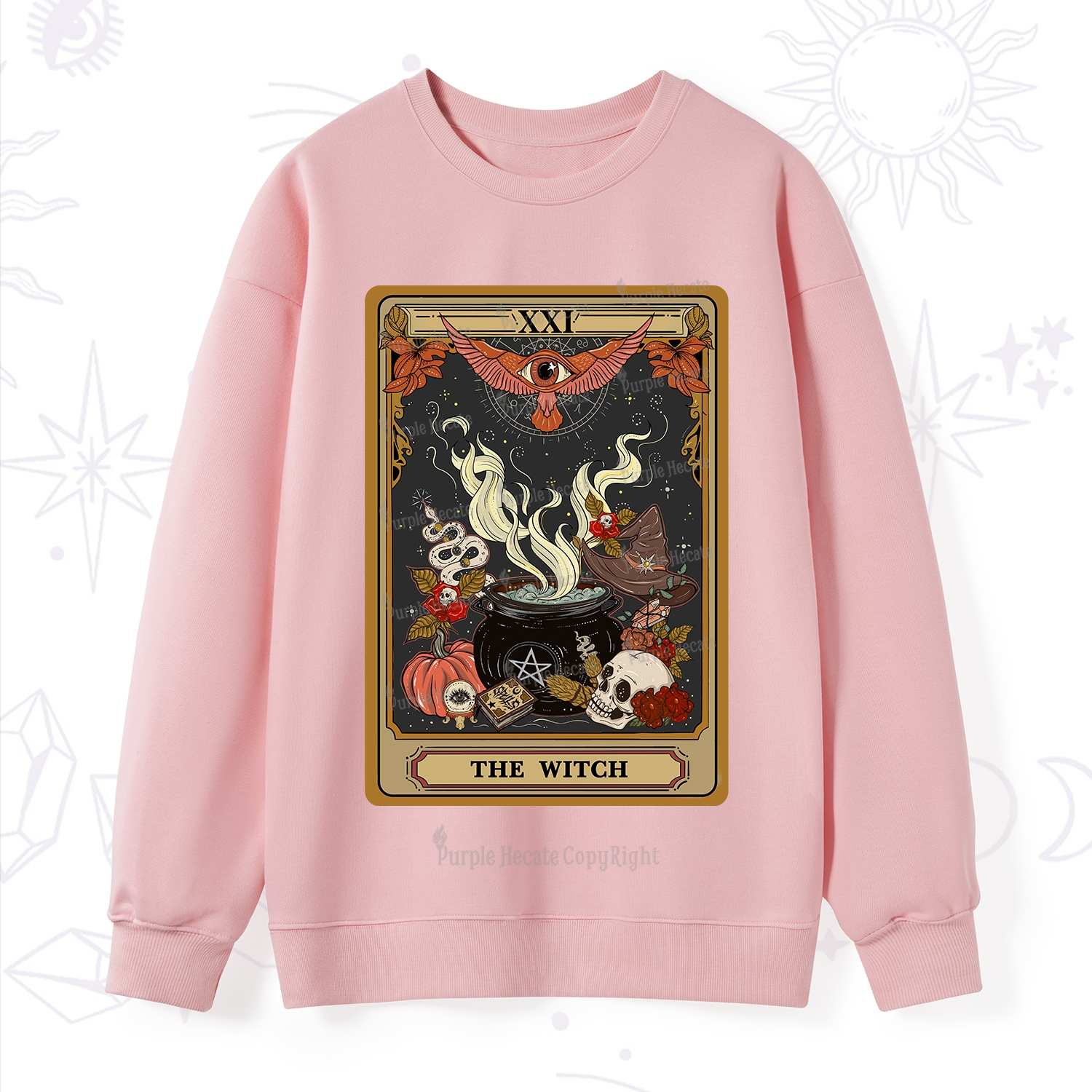 Purplehecate The Witch Magical Tarot Sweatshirt