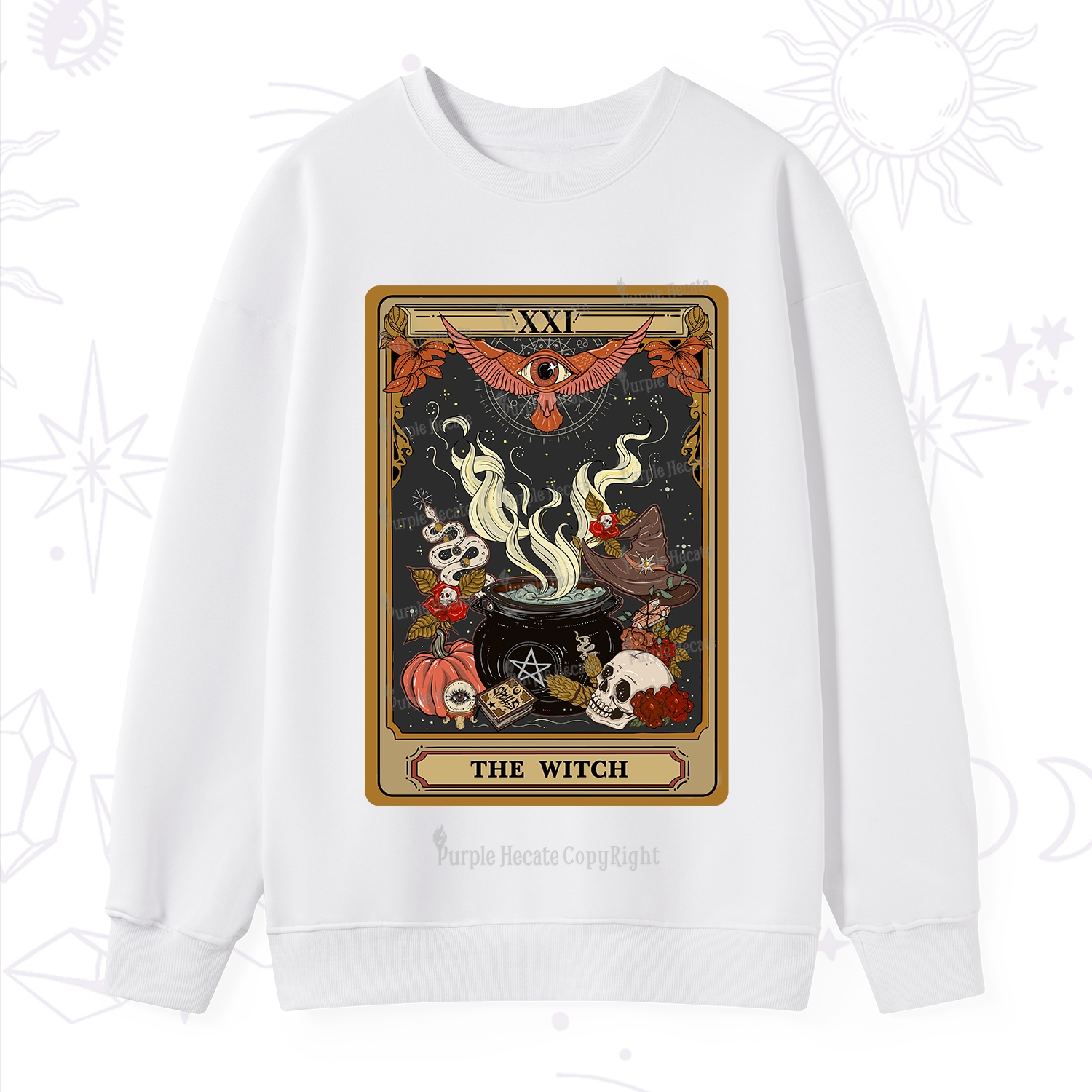 Purplehecate The Witch Magical Tarot Sweatshirt