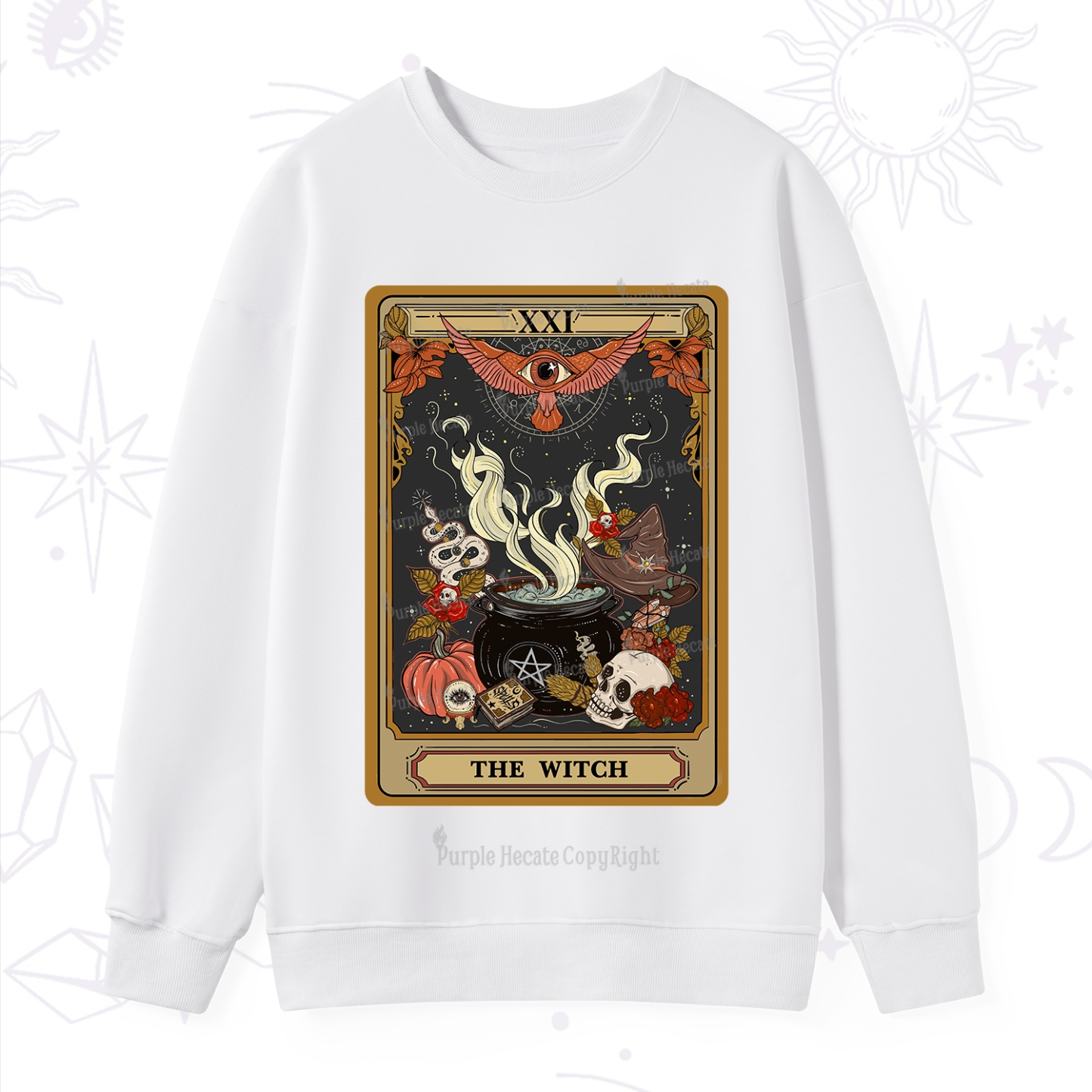 Purplehecate The Witch Magical Tarot Sweatshirt