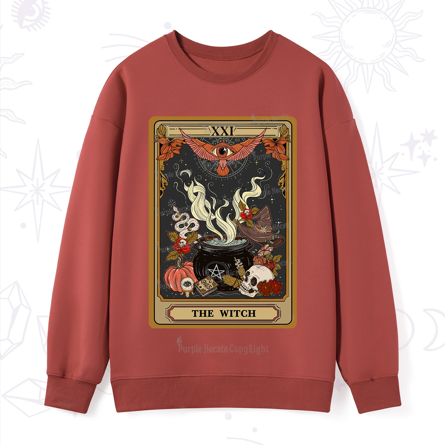 Purplehecate The Witch Magical Tarot Sweatshirt