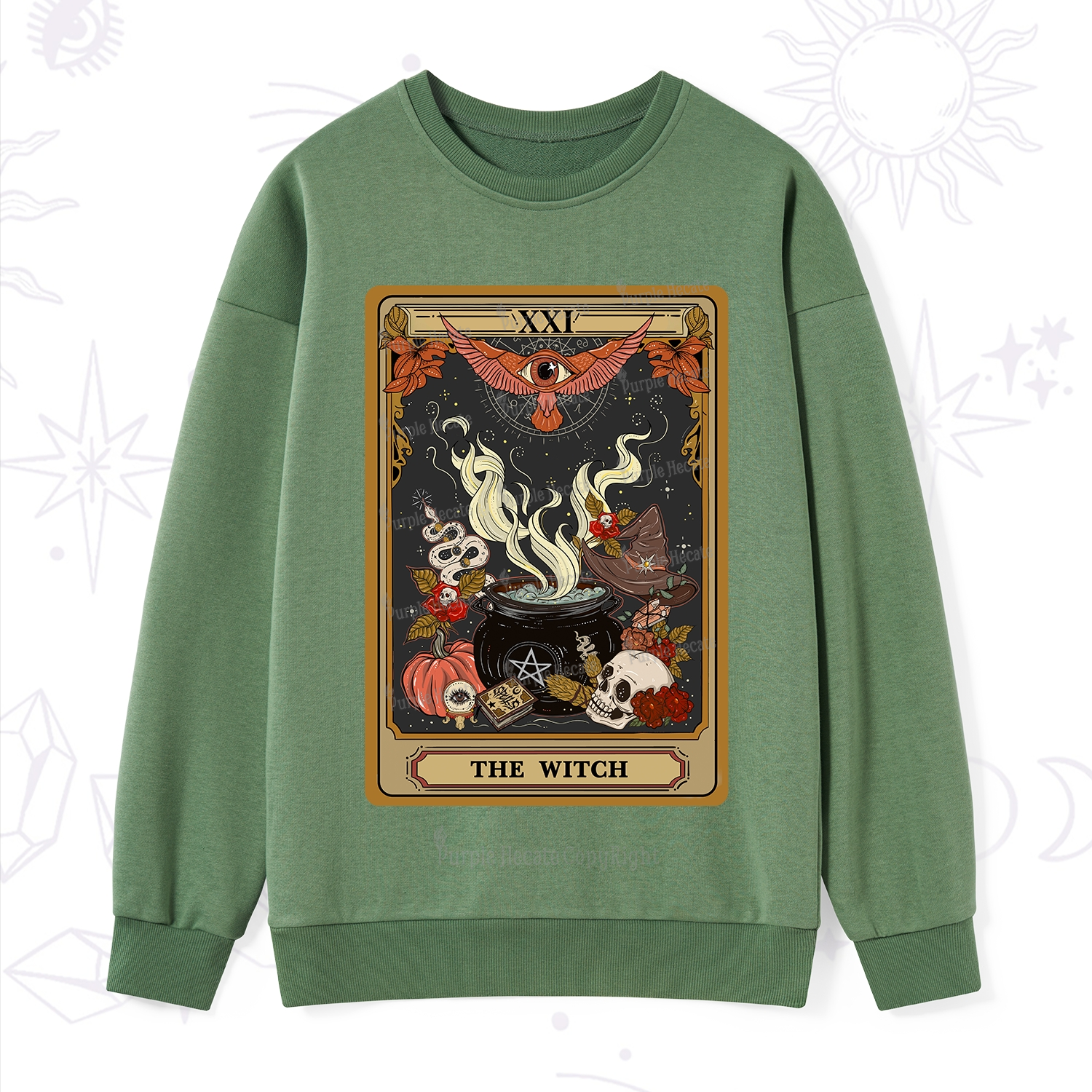 Purplehecate The Witch Magical Tarot Sweatshirt