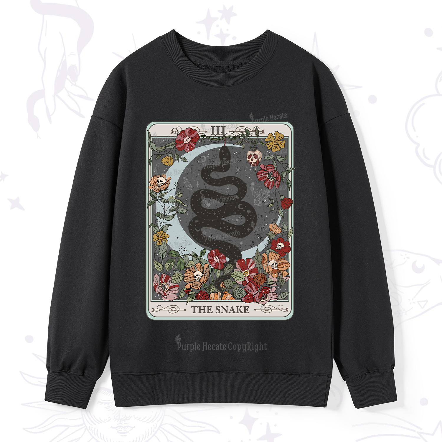 Purplehecate The Snake Tarot Sweatshirt