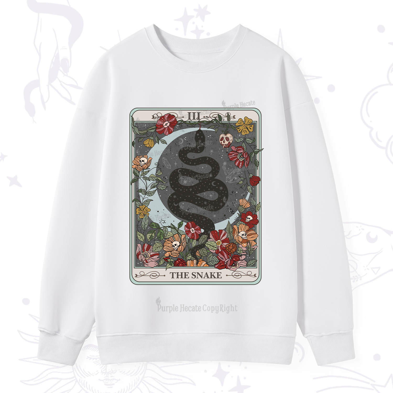 Purplehecate The Snake Tarot Sweatshirt