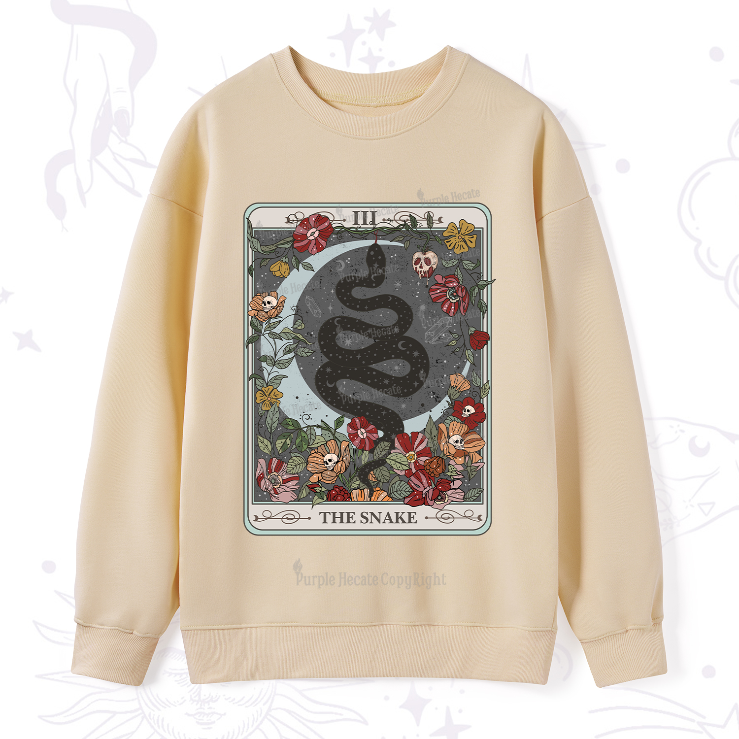 Purplehecate The Snake Tarot Sweatshirt