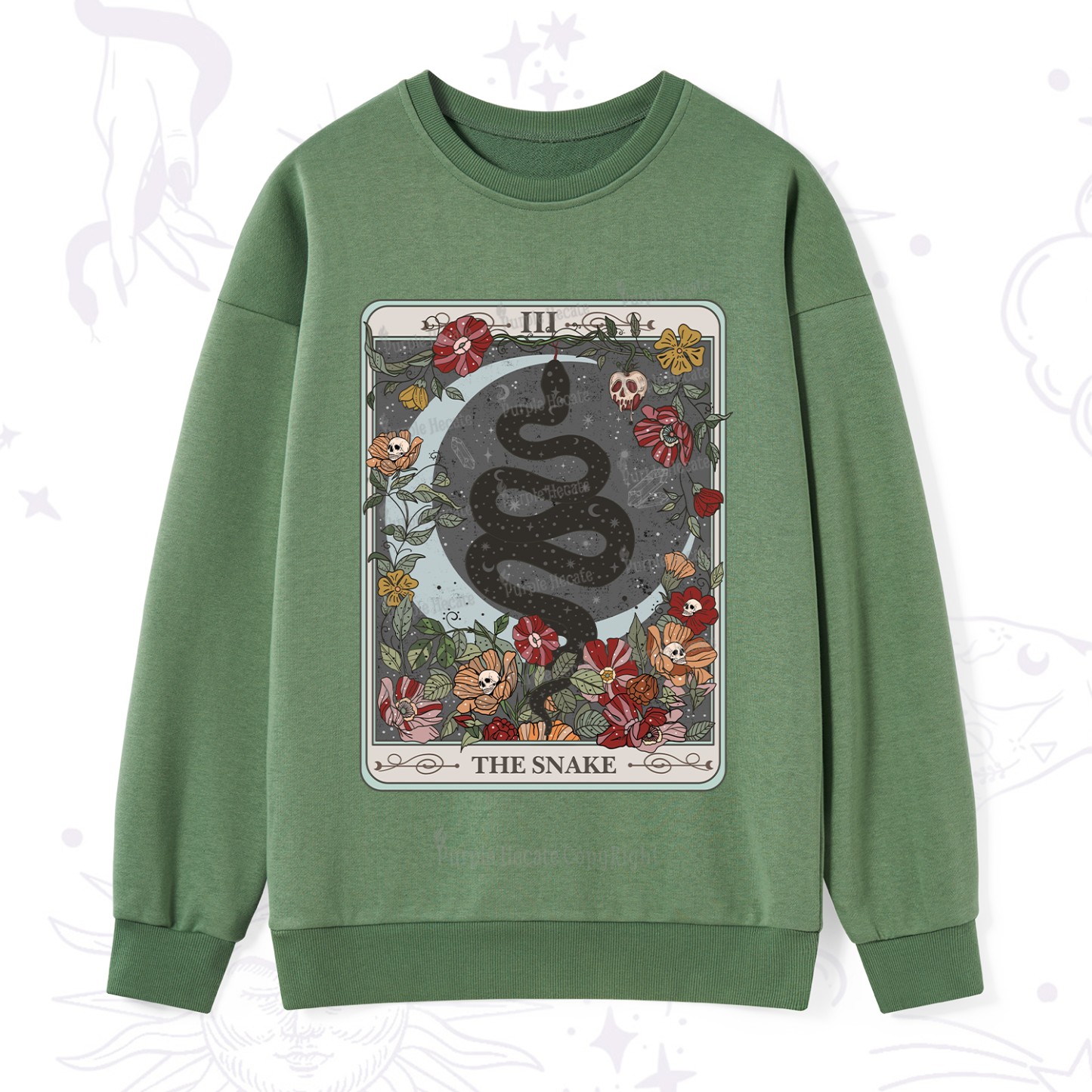 Purplehecate The Snake Tarot Sweatshirt