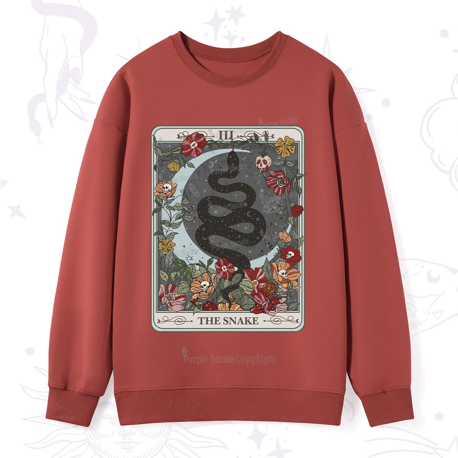 Purplehecate The Snake Tarot Sweatshirt