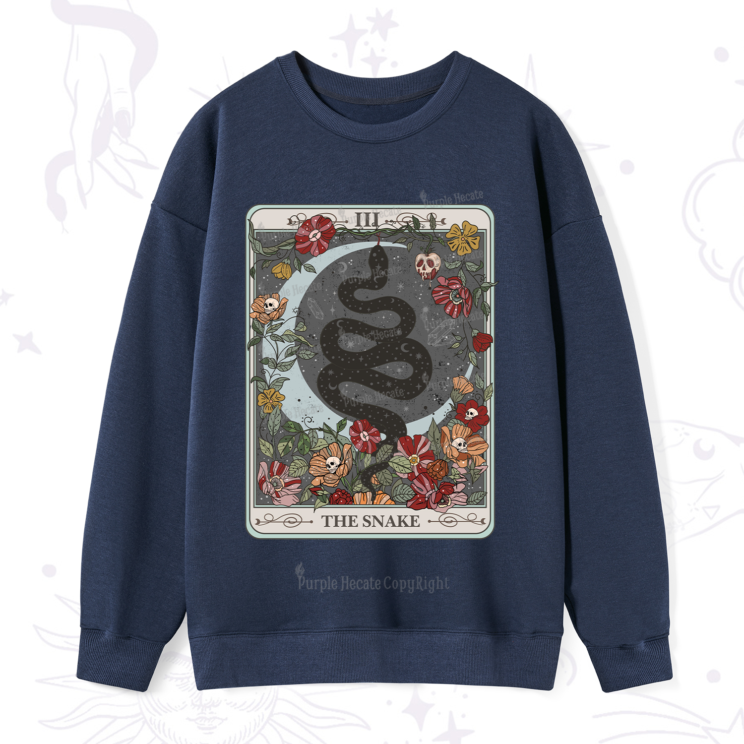 Purplehecate The Snake Tarot Sweatshirt