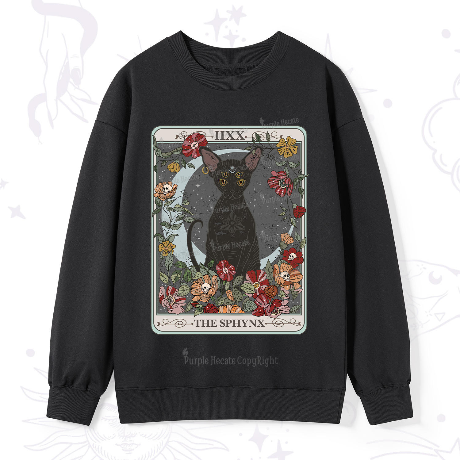 Purplehecate The Sphynx Tarot Sweatshirt