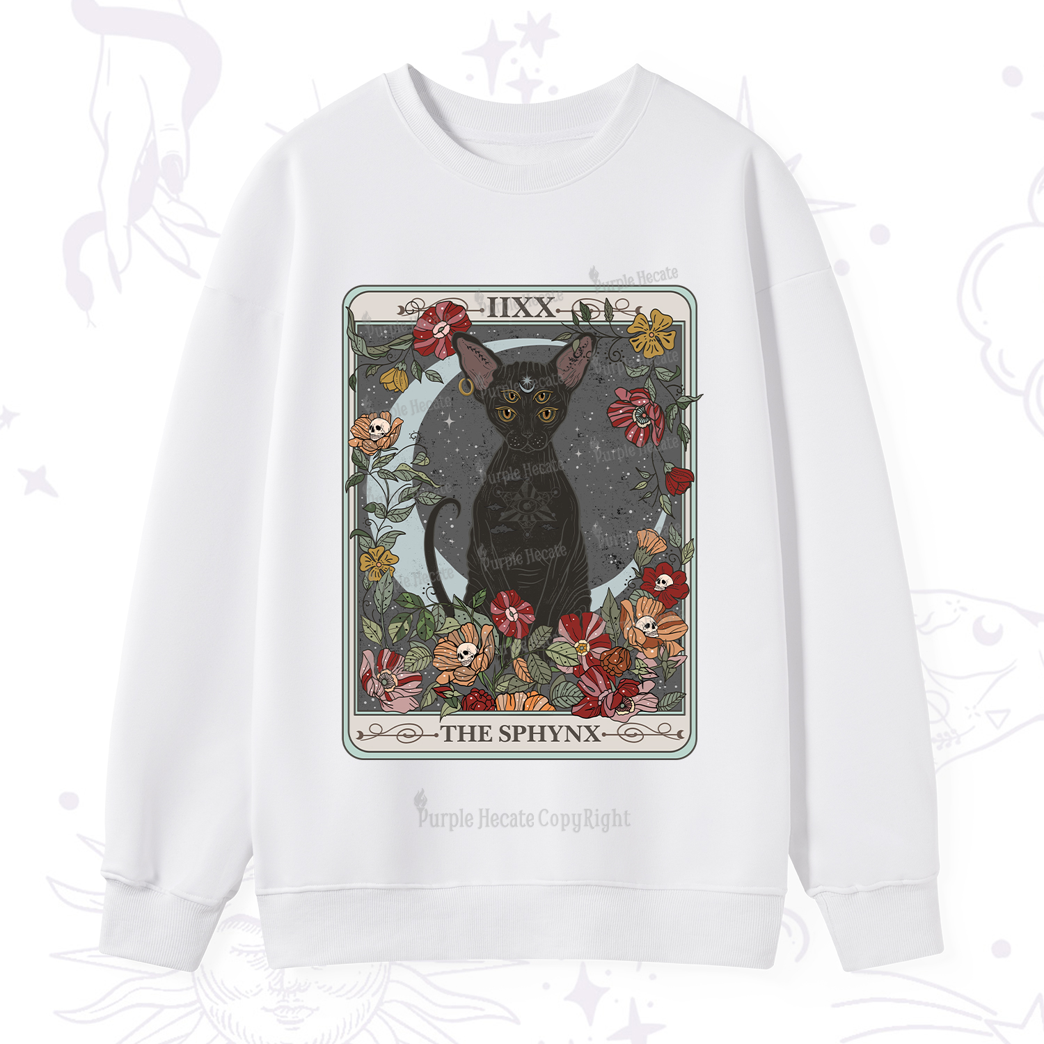 Purplehecate The Sphynx Tarot Sweatshirt