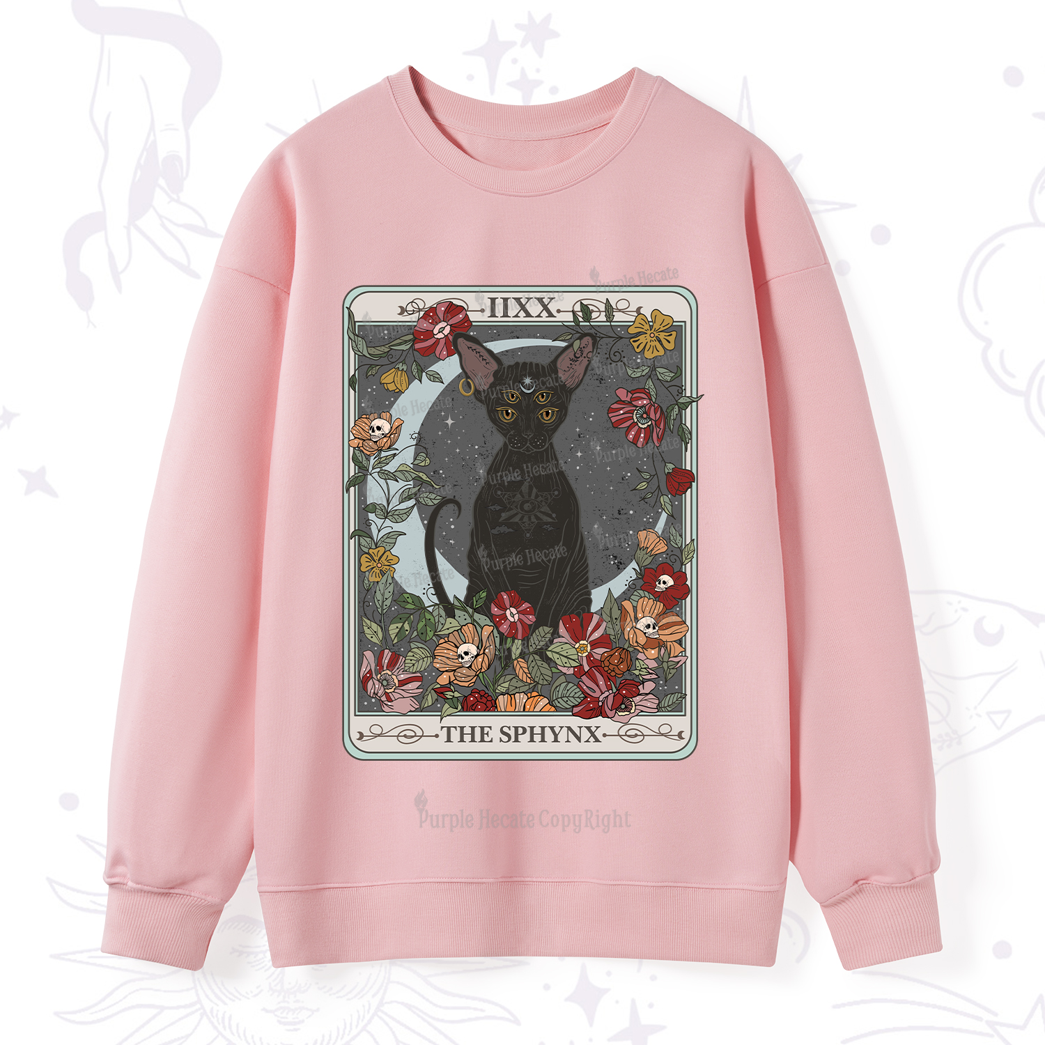 Purplehecate The Sphynx Tarot Sweatshirt