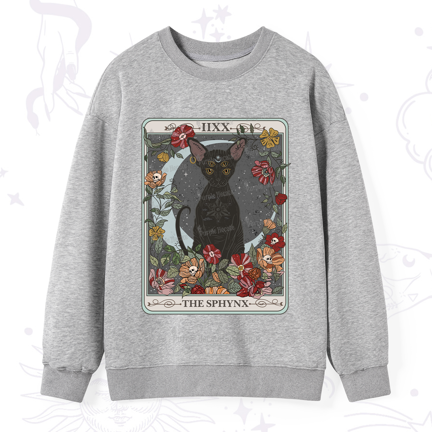 Purplehecate The Sphynx Tarot Sweatshirt