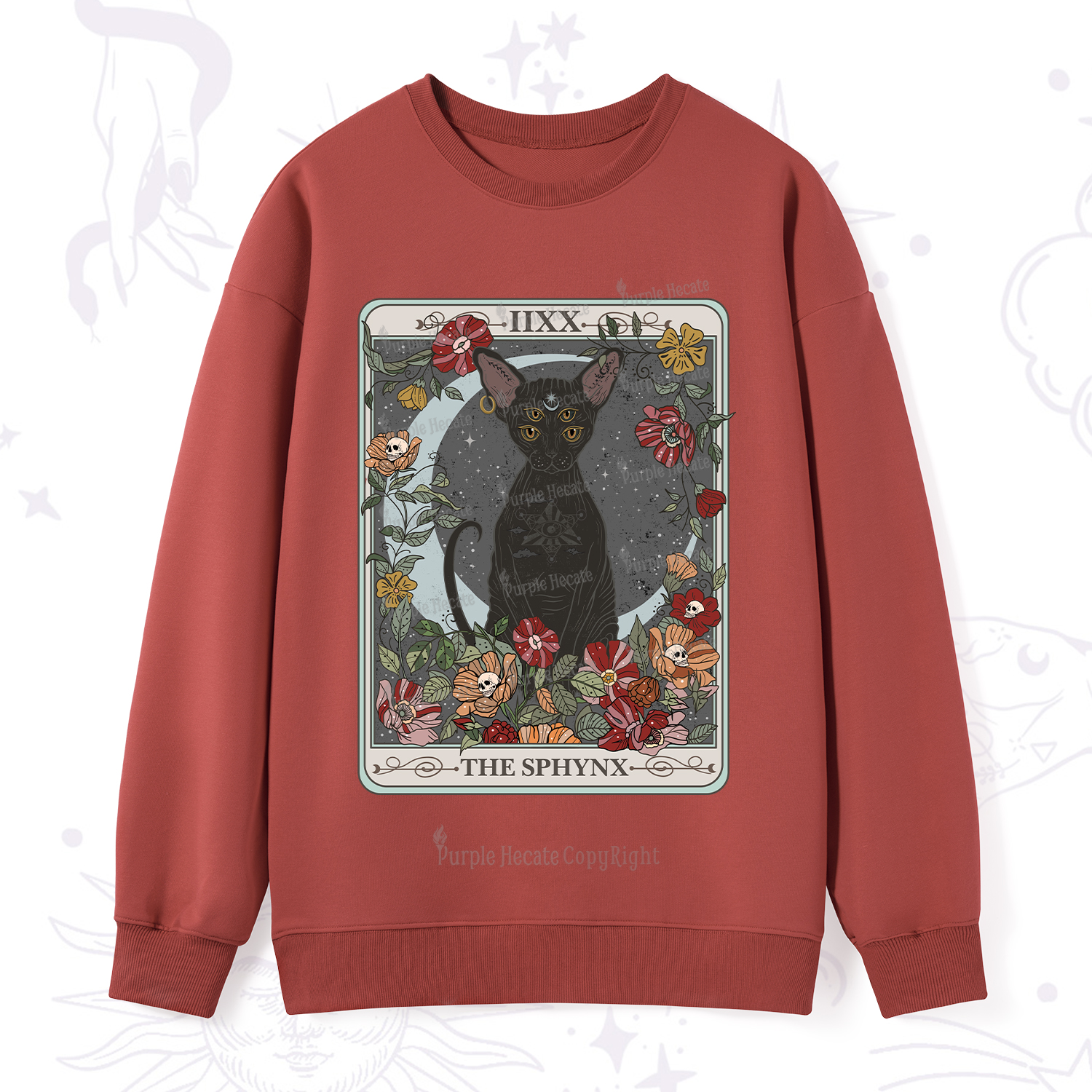 Purplehecate The Sphynx Tarot Sweatshirt