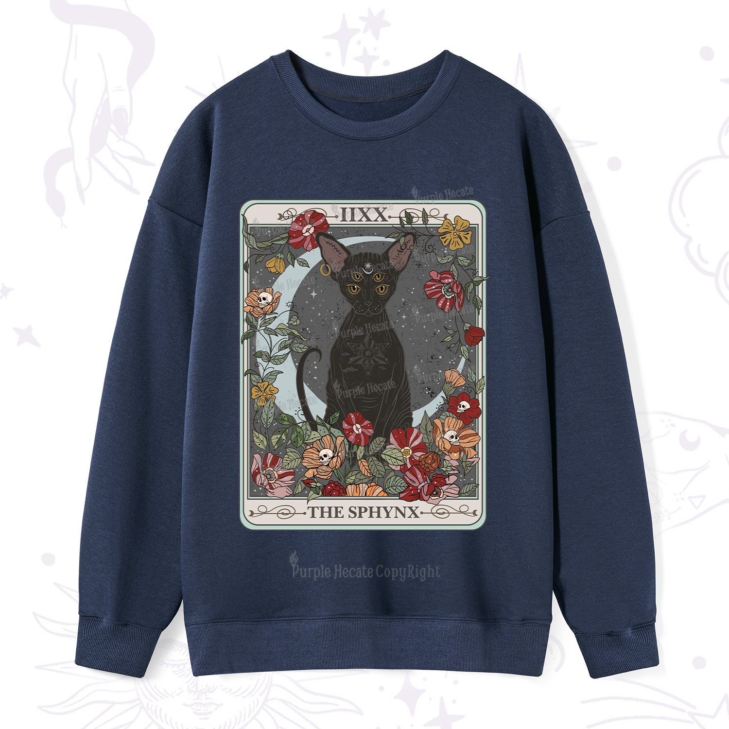 Purplehecate The Sphynx Tarot Sweatshirt