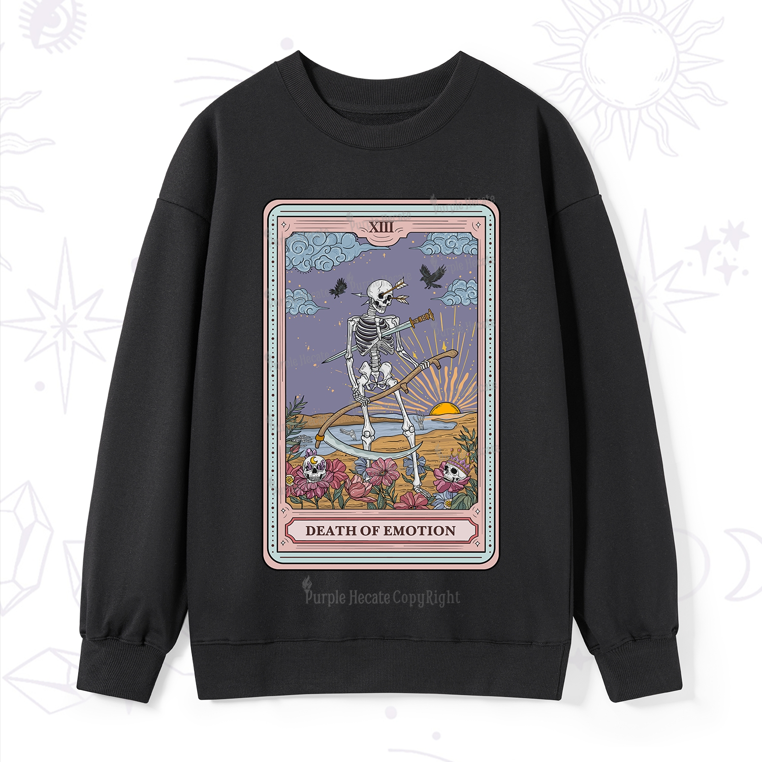 Purplehecate The Death Of Emotion Tarot Sweatshirt