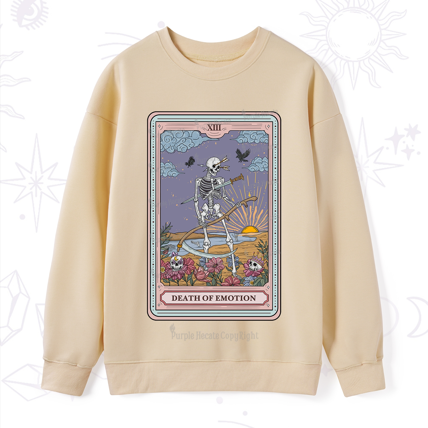 Purplehecate The Death Of Emotion Tarot Sweatshirt