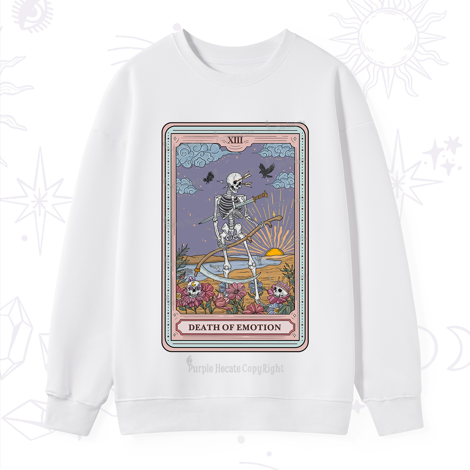 Purplehecate The Death Of Emotion Tarot Sweatshirt