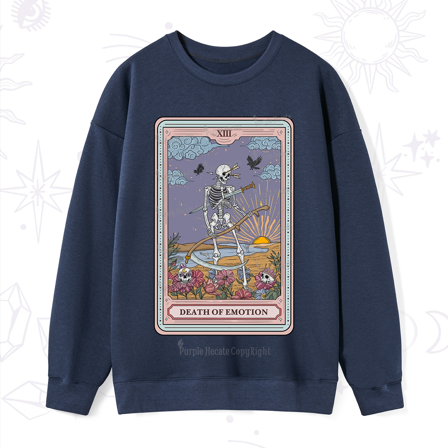 Purplehecate The Death Of Emotion Tarot Sweatshirt