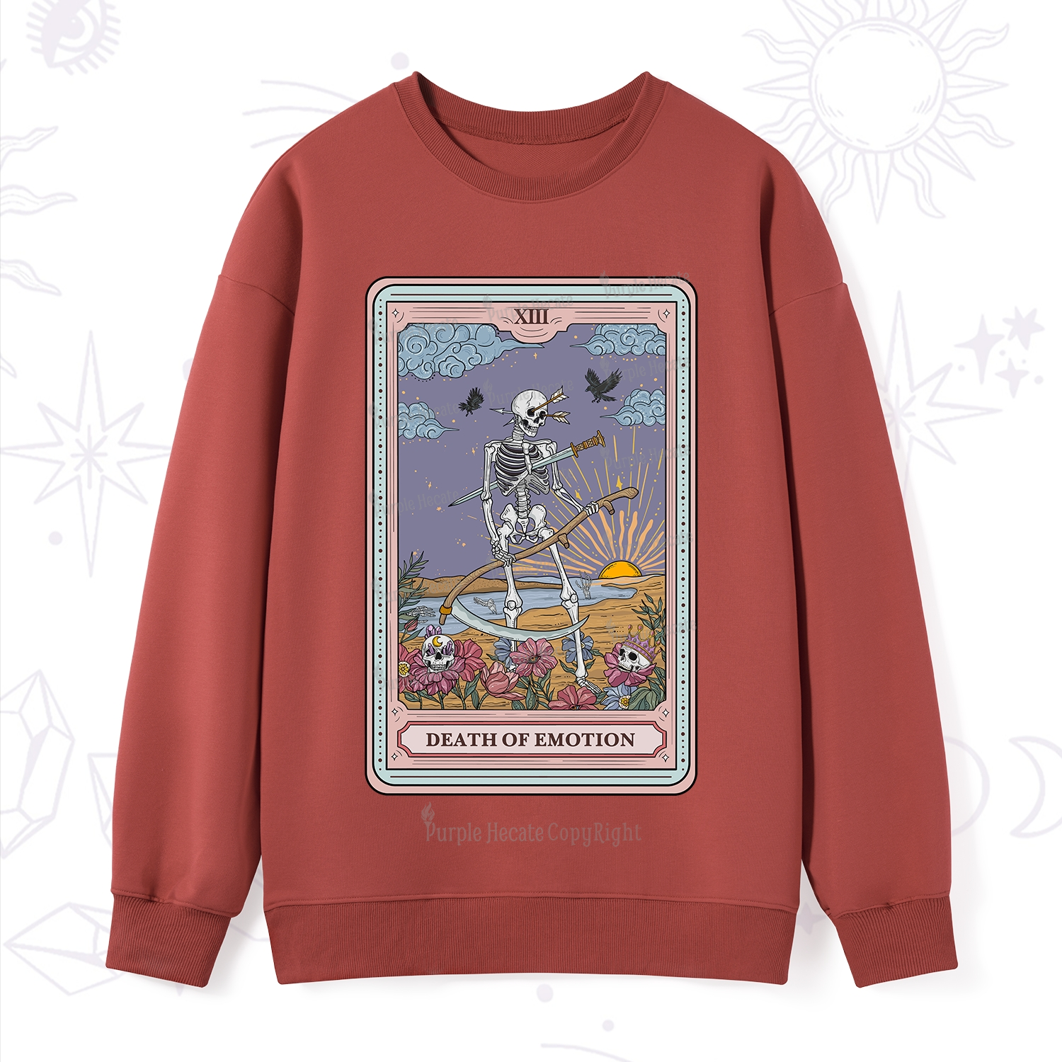 Purplehecate The Death Of Emotion Tarot Sweatshirt