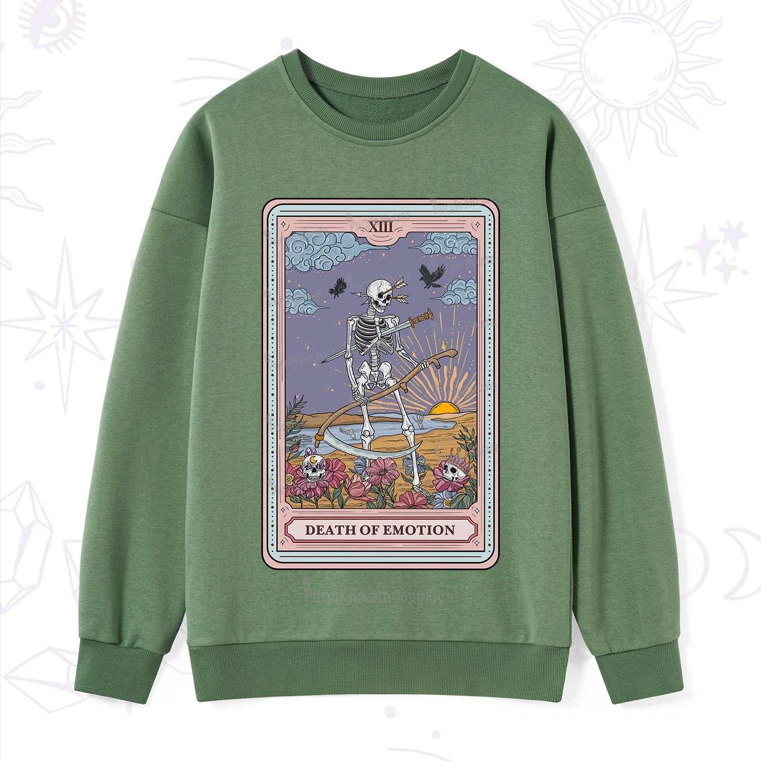 Purplehecate The Death Of Emotion Tarot Sweatshirt