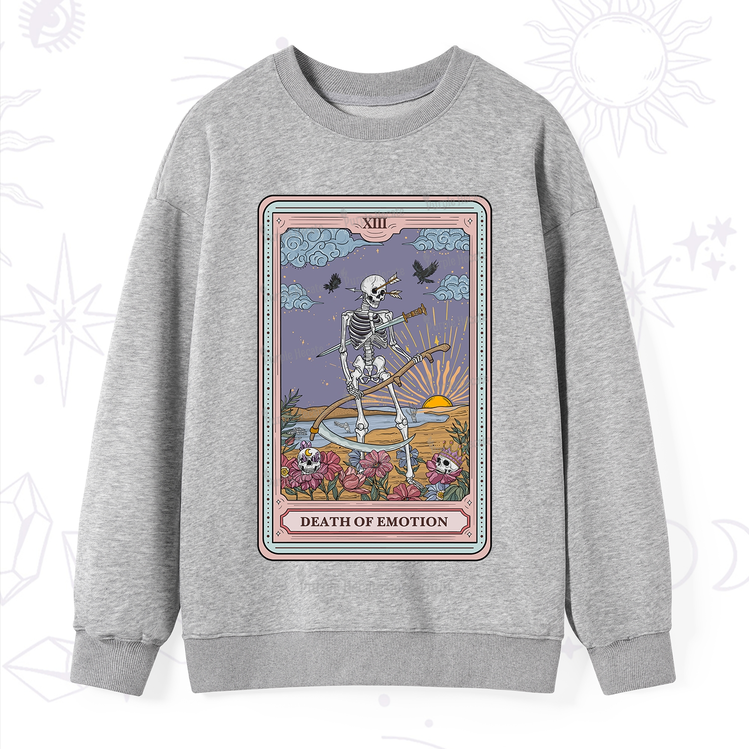 Purplehecate The Death Of Emotion Tarot Sweatshirt