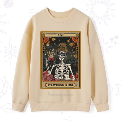 Purplehecate The Everything Fine Tarot Sweatshirt