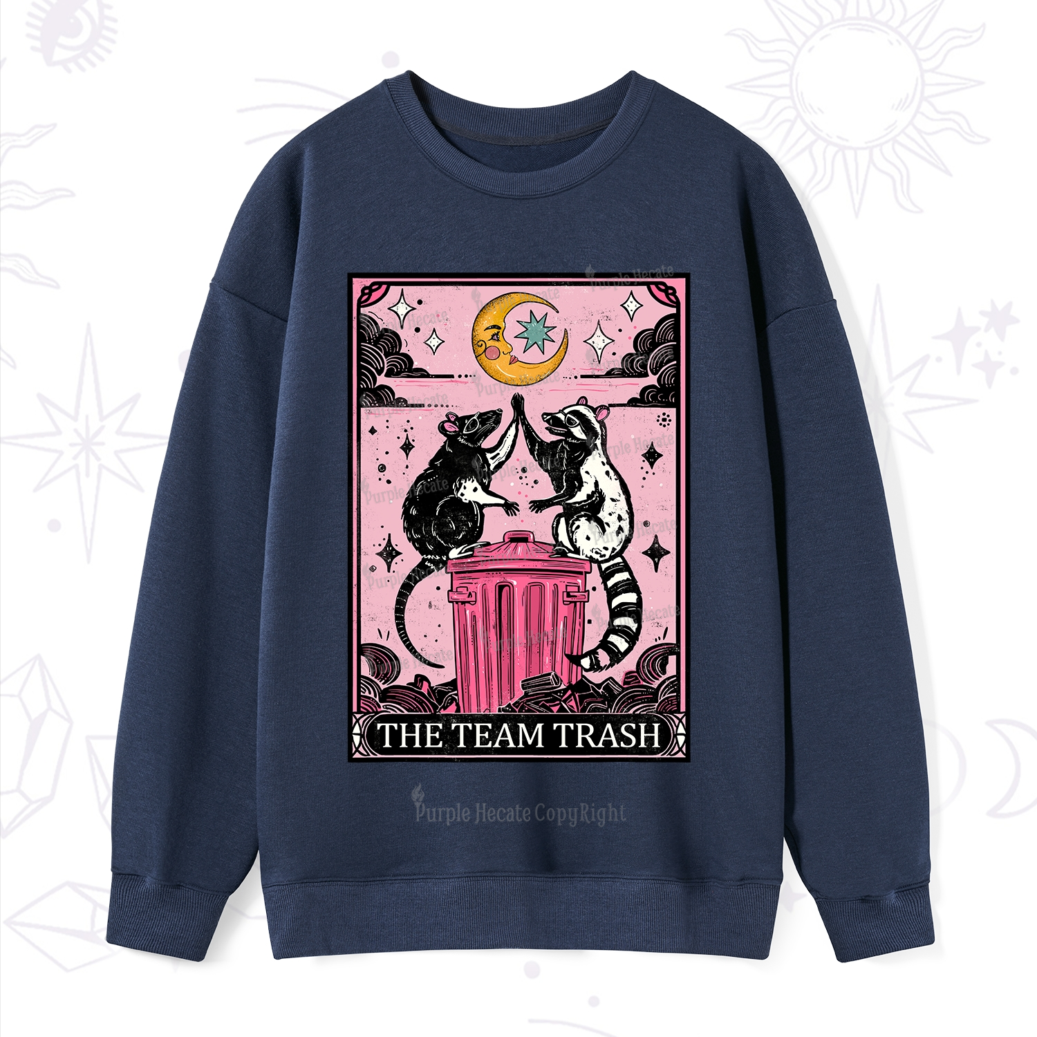 Purplehecate The Team Trash Opossum tarot Sweatshirt