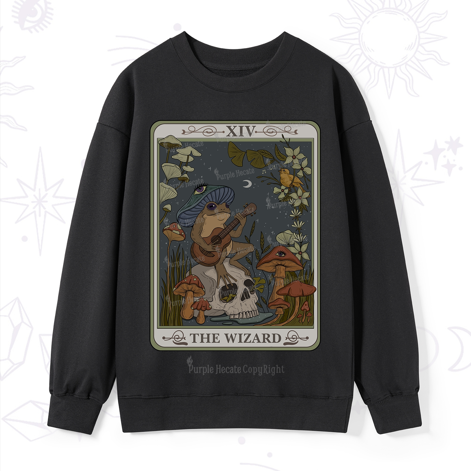 Purplehecate The Wizard Tarot Sweatshirt