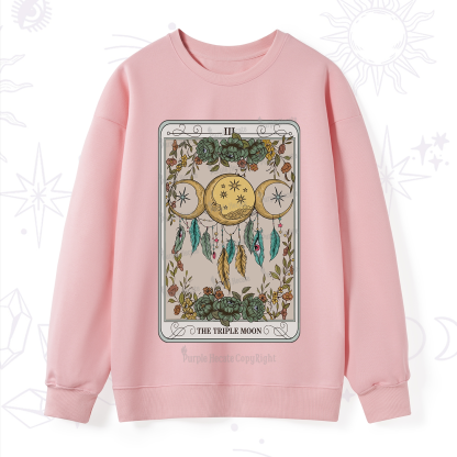 Purplehecate The Triple Moon Tarot Card Sweatshirt
