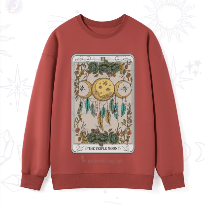Purplehecate The Triple Moon Tarot Card Sweatshirt