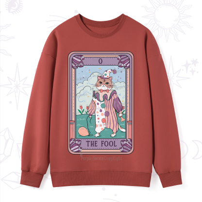 Purplehecate The Fool Tarot Card Sweatshirt
