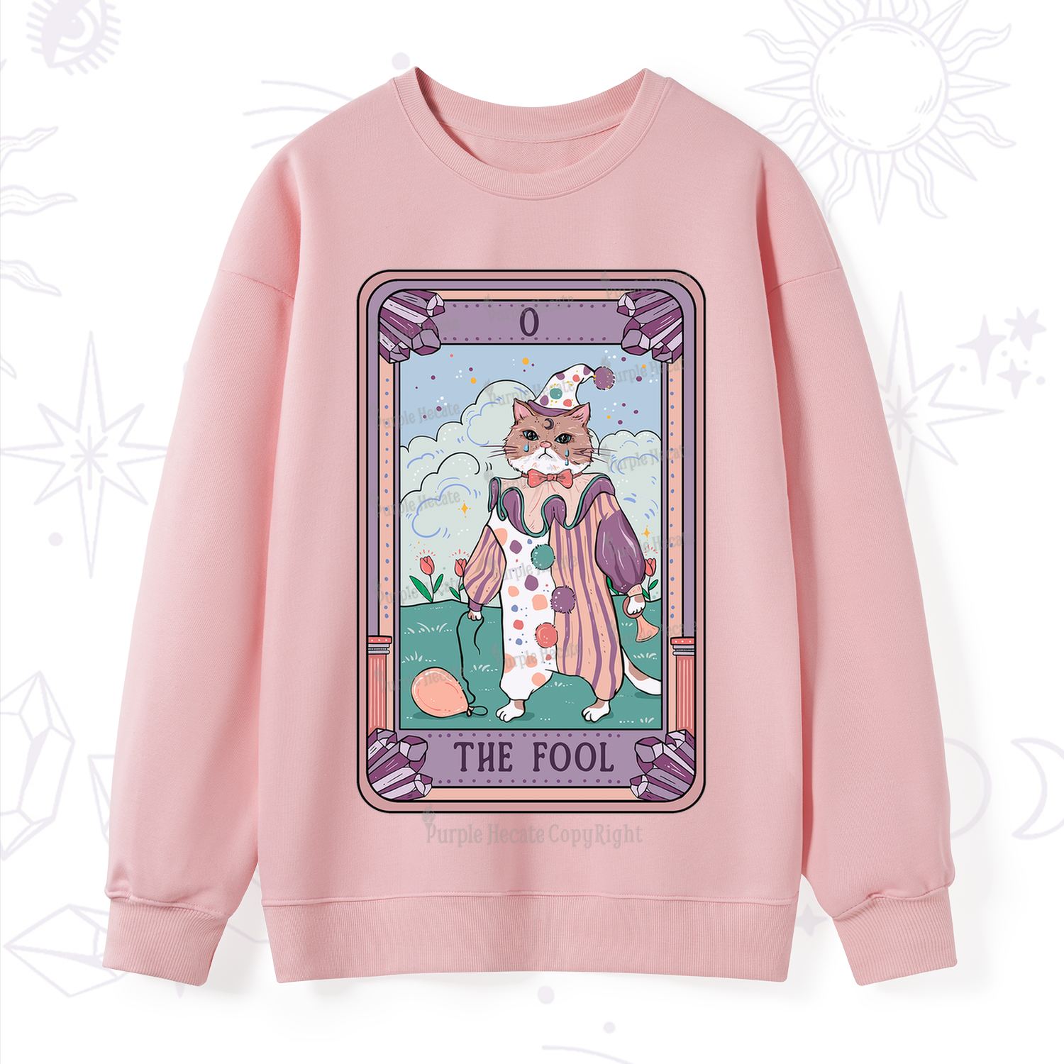 Purplehecate The Fool Tarot Card Sweatshirt
