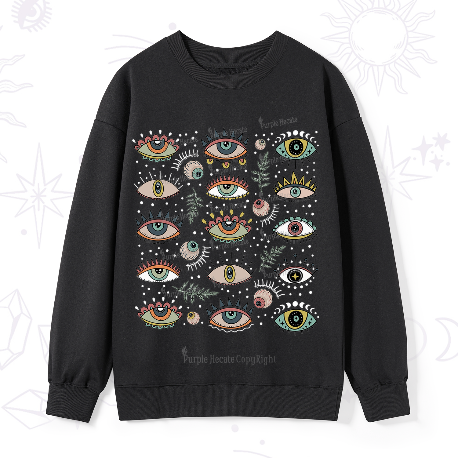 Purplehecate Evil Eye Array Sweatshirt