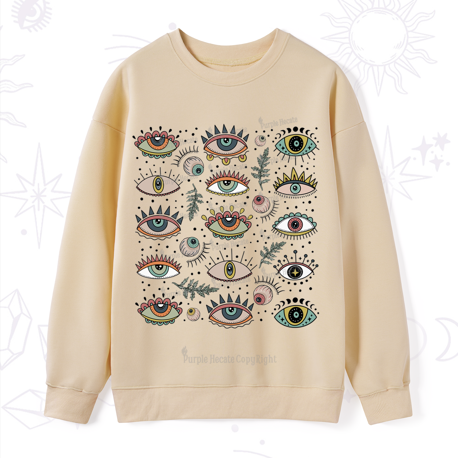 Purplehecate Evil Eye Array Sweatshirt