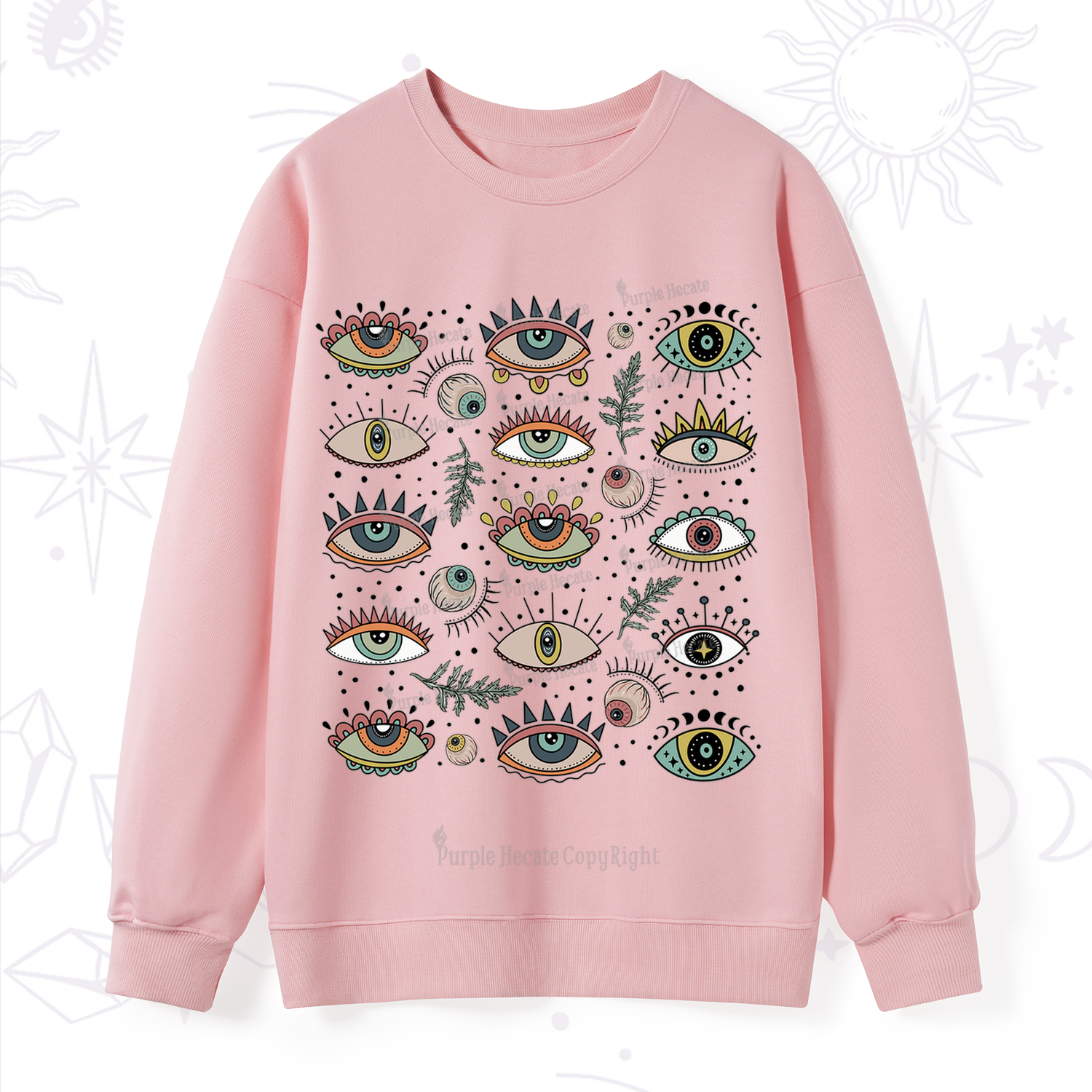 Purplehecate Evil Eye Array Sweatshirt