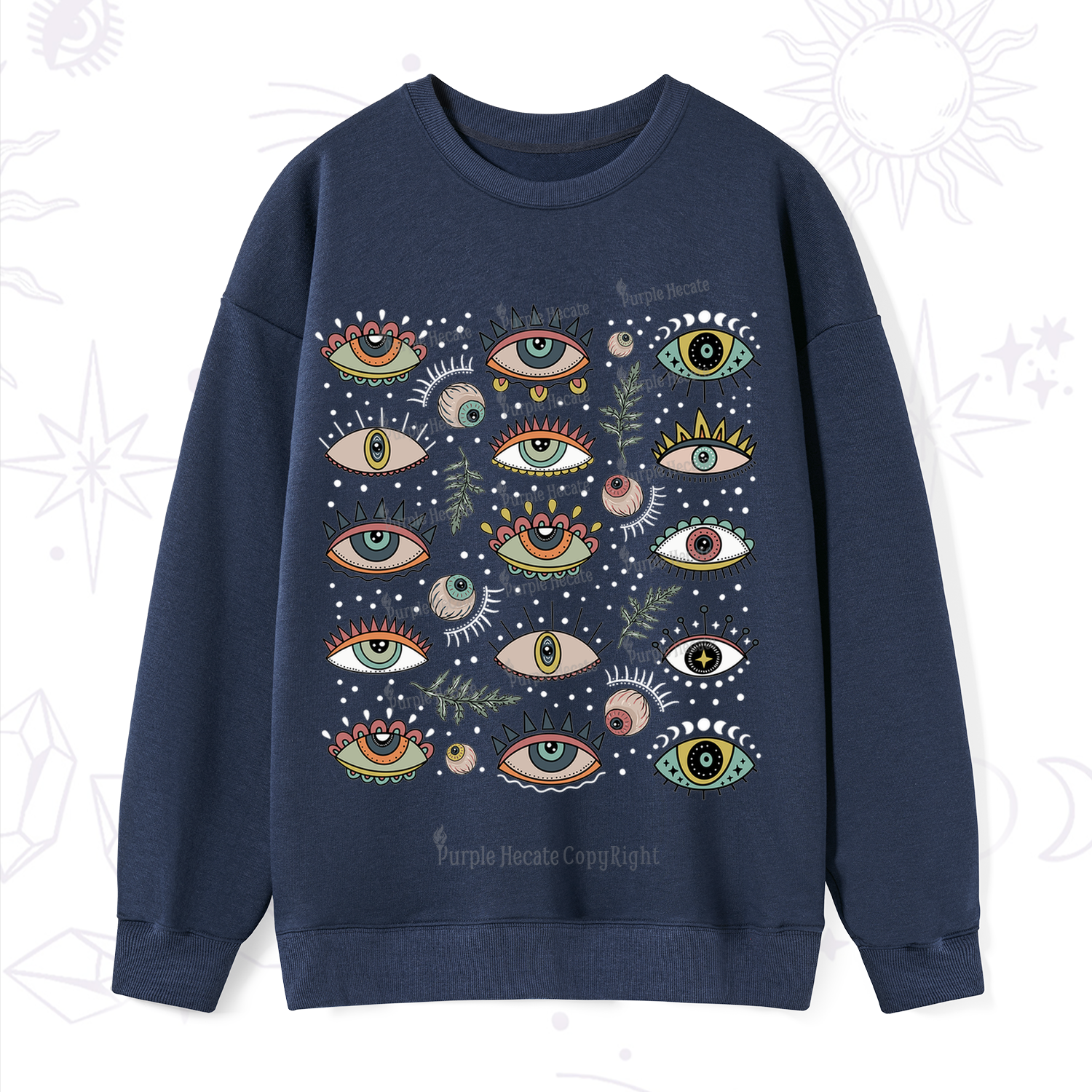 Purplehecate Evil Eye Array Sweatshirt