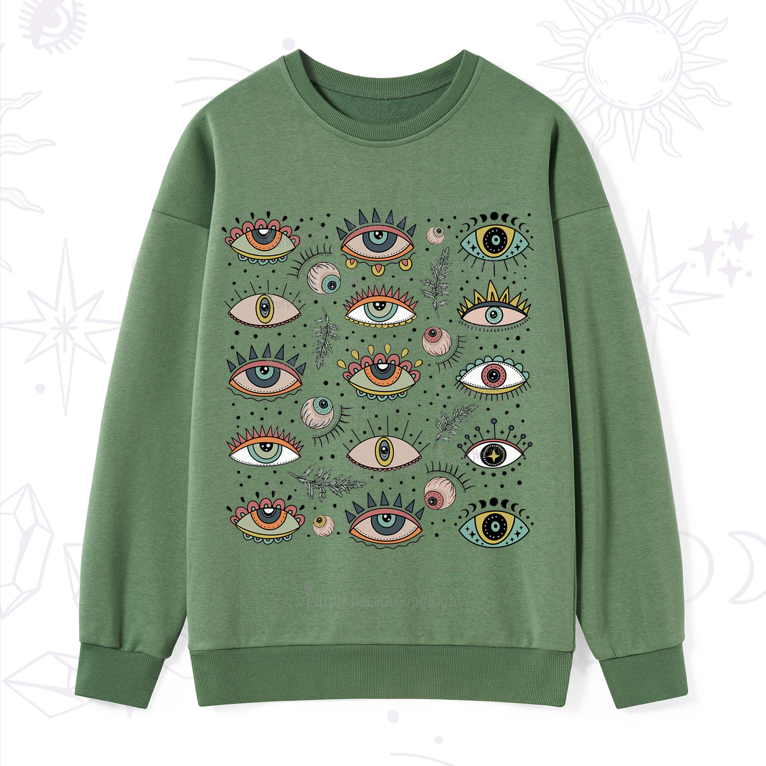 Purplehecate Evil Eye Array Sweatshirt