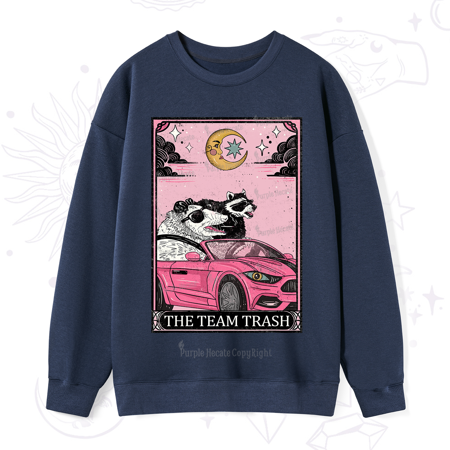 Purplehecate The Team Trash Tarot Card Sweatshirt