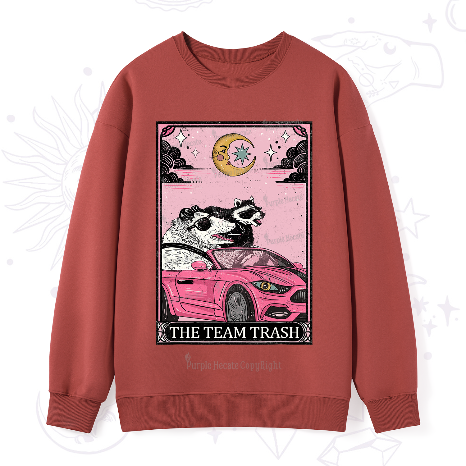 Purplehecate The Team Trash Tarot Card Sweatshirt