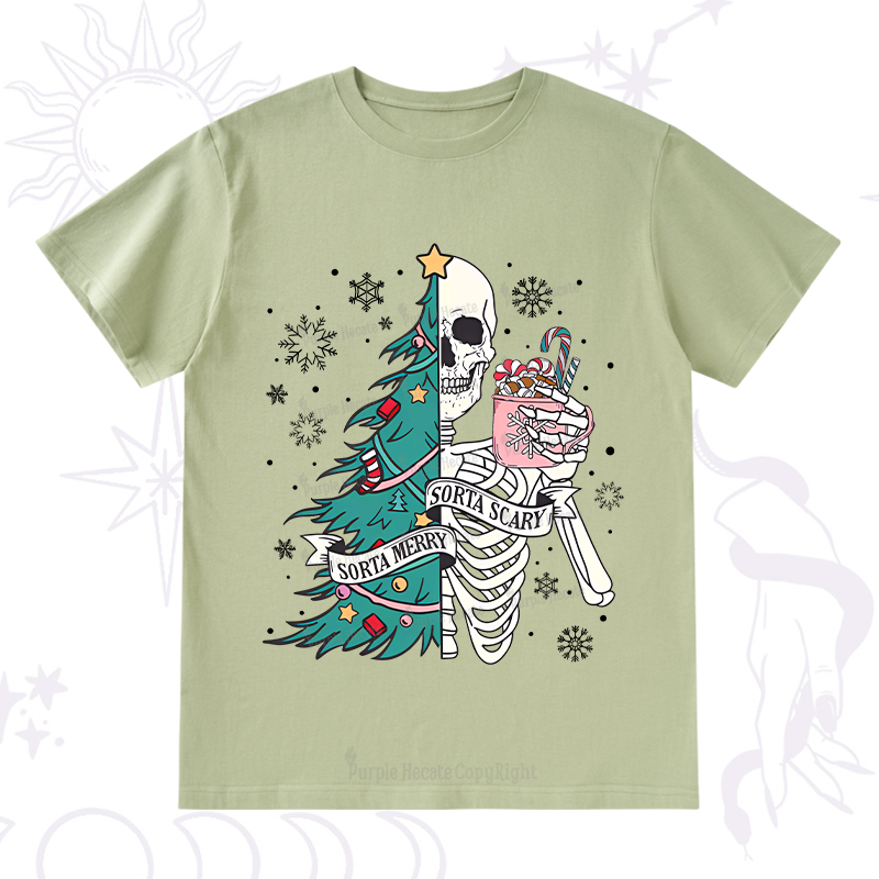 Purplehecate Sorta Merry Sorta Scary Christmas T-Shirt