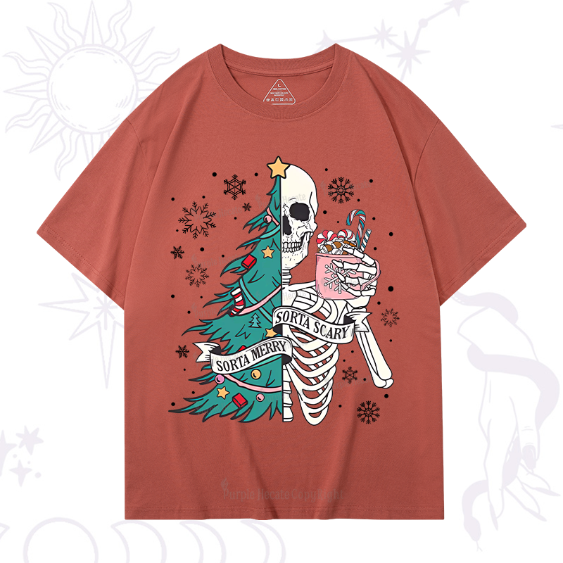 Purplehecate Sorta Merry Sorta Scary Christmas T-Shirt