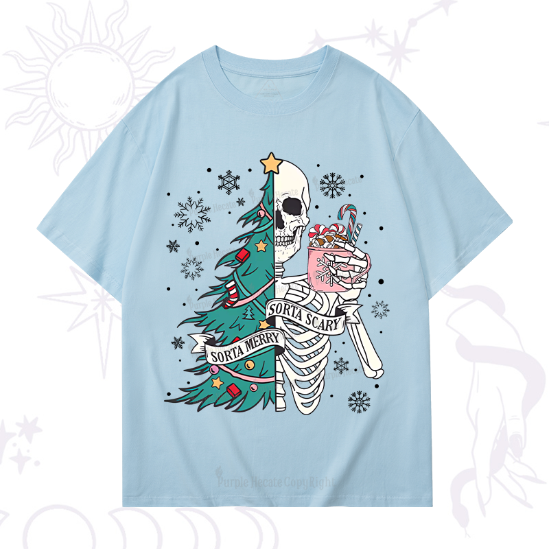 Purplehecate Sorta Merry Sorta Scary Christmas T-Shirt